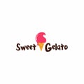 Gelato, Ice Cream Logo, Sign, Typography, Typeface, Icon, Symbol Vector Design Royalty Free Stock Photo