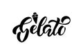 Gelato lettering Royalty Free Stock Photo