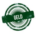 Geld - green grunge stamp
