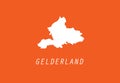 Gelderland outline map Netherlands province Holland region shape