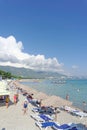 Gelendzhik, Russia. - August 12.2016. View on the Gelendzhik bay from embankment. Royalty Free Stock Photo