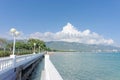 Gelendzhik, Russia. - August 12.2016. View on the embankment of Gelendzhik bay Royalty Free Stock Photo