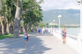 Gelendzhik, Russia. - August 12.2016. View on the embankment of Gelendzhik bay