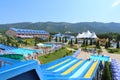 Water slides in the water Park of the Russian resort of Gelendzhik Royalty Free Stock Photo