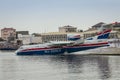 Beriev Be-200ES descends on the hydrosphere for further