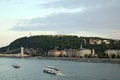 Gellert hill on Danube river Budapest Royalty Free Stock Photo