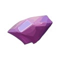 Gem Cartoon jewelry stone for game achievement and currency, icon of colored shiny crystal.