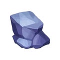 Gem Cartoon jewelry stone for game achievement and currency, icon of colored shiny crystal.