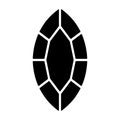 Gem Cut Marquise Elegant Solid Icon Royalty Free Stock Photo