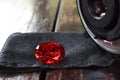 Gem and Jewelry Real ruby Red with a rare luster, expensive