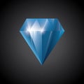 Gem, Precious stone, Game loot UI icon, vector illustration