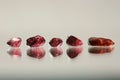 Gem quality garnet crystals from finnish Lapland Royalty Free Stock Photo