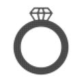 Gem Ring Halftone Dotted Icon