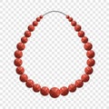 Gem stone necklace icon, cartoon style