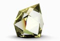 Gem Stone Yellow Topaz - Polygonal Isolated Shapes - 3D Rendering Jewel Decor Concept