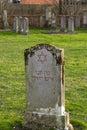 Gemen, NRW / Germany-02. September 2018: tombstone of a Jewish cemetery from 1810. Royalty Free Stock Photo