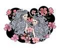 Gemini of Astrology design.horoscope circle with signs of zodiac set