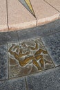 Gemini bronze zodiac plaque, Hoover Dam, Arizona, Nevada