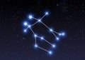 Gemini constellation on starry sky