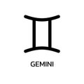 Gemini icon or sign. Zodiac, astrology, horoscope symbol. Vector illustration Royalty Free Stock Photo