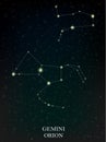 Gemini and Orion constellation