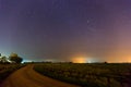 Geminid Meteor in the starry night sky