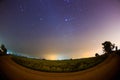 Geminid Meteor in the starry night sky