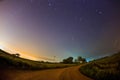 Geminid Meteor in the starry night sky