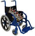 Gemmed Crown in a Blue Wheelchair