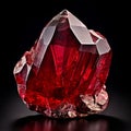 gemmy garnet crystal with deep red hues and well formed face po