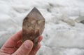 Gemmy smoky quartz crystal discovery in the Alps