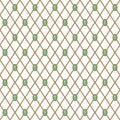 Gems geometric pattern with net green and gold netted shapes seamless repeat. Royalty Free Stock Photo