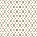 Gems geometric pattern with net green and gold netted shapes seamless repeat. Royalty Free Stock Photo