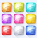 Gems And Jewel Icons And Buttons Set For Mobile App And Game Ui Royalty Free Stock Photo