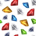 Gems seamless background Royalty Free Stock Photo