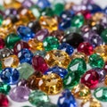 Gems typically consist of materials like sapphires, emeralds, rubies, Royalty Free Stock Photo