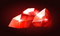 Gems. Vector set of 3d cliparts. Gems isolated on dark background