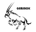 Gemsbok raising two front legs to prepare to run Royalty Free Stock Photo