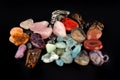 Gemstones isolated on black background. Royalty Free Stock Photo