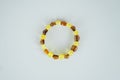 Gemstone bracelet, amber, old resin wood Royalty Free Stock Photo