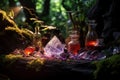 gemstone crystal mineral for relaxation and meditation. Witchcraft, Crystal Ritual, Relaxing Chakra, Energy healing. Esoteric,