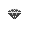 Gemstone crystal vector icon Royalty Free Stock Photo