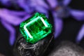 Gemstone emerald beauty shot background