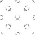 Gemstone fashion necklace pattern seamless vector