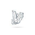 gemstone letter v logo design icon template vector element isolated Royalty Free Stock Photo