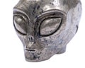 Gemstone Pyrite from Brazil Carved Crystal Star Being, Female Alien Skull, Royalty Free Stock Photo