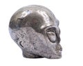 Gemstone Pyrite from Brazil Carved Crystal Star Being, Female Alien Skull, Royalty Free Stock Photo