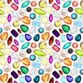 Gemstone seamless pattern.