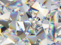 Gemstone structure extreme closeup and kaleidoscope