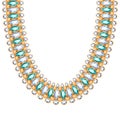 Gemstones chain golden necklace or bracelet